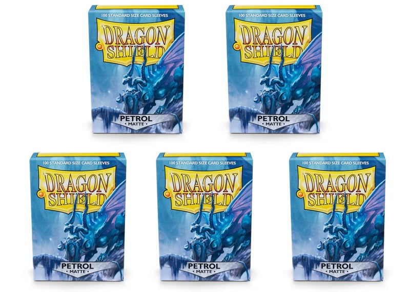 dragon shield 5 Packs Dragon Shield Matte Petrol Standard Size 100 ct Card Sleeves Value Bundle! - Image 2